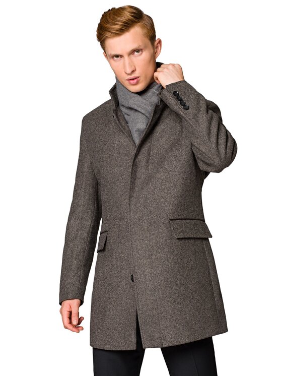 Lancerto Lancerto Płaszcz wełniany KU064218000002 Szary Regular Fit