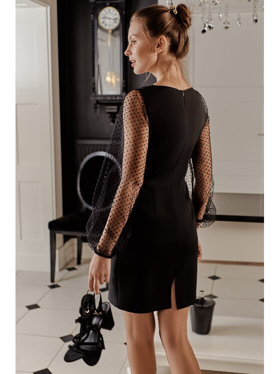 Makover Makover Večerní šaty K032 Černá Regular Fit