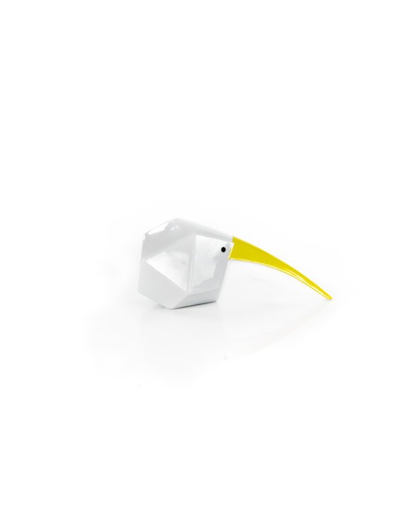 Ćmielów Design Studio Ćmielów Design Studio Figurka Ptak Kiwi Jedzące Biały