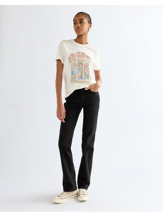 Wrangler Wrangler T-Shirt SHRUNKEN BAND TEE Biały Slim Fit