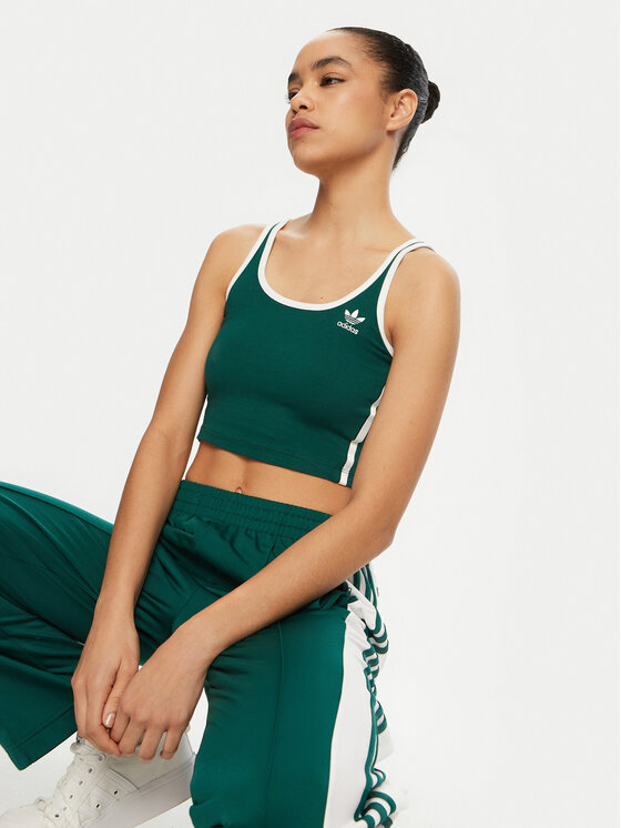 adidas adidas Top adicolor 3-Stripes JD4614 Grün Slim Fit