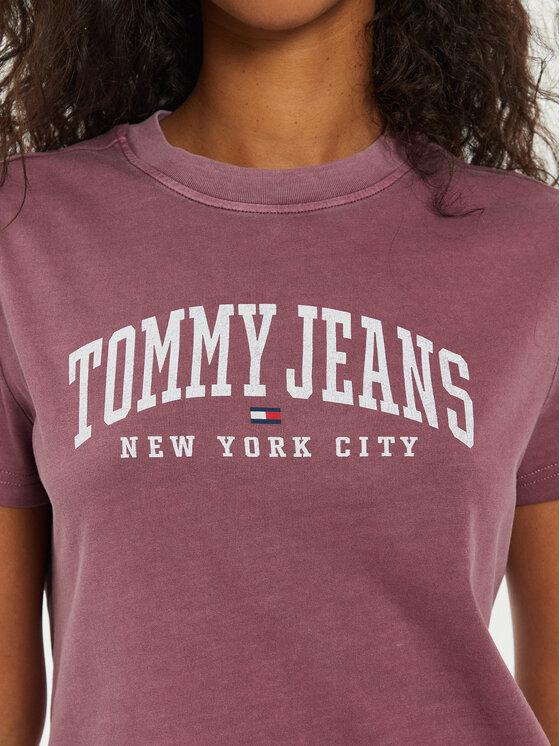 Tommy Jeans Tommy Jeans Тишърт Varsity DW0DW19826 Виолетов Regular Fit