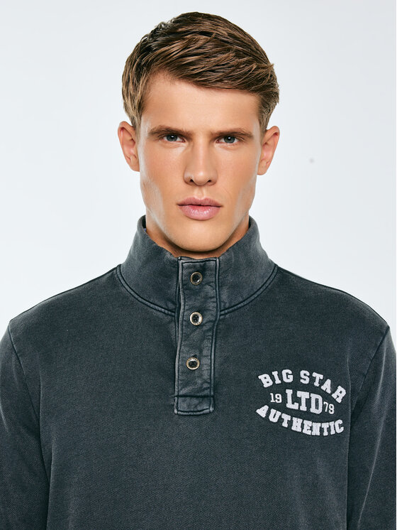 BIG STAR BIG STAR Bluza JULIAN Czarny Basic Fit