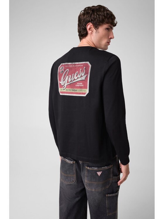 Guess Jeans Guess Jeans T-Shirt 184115 Czarny Classic Fit