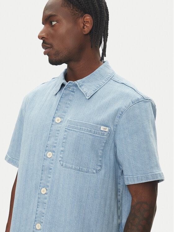 Mustang Mustang camicia di jeans Phoenix 1016653 Blu Boxy Fit