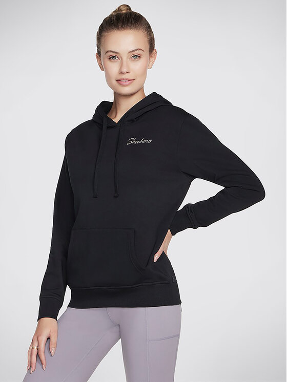 Skechers Skechers Μπλούζα Signature Po Hoodie WHD116 Μαύρο Regular Fit