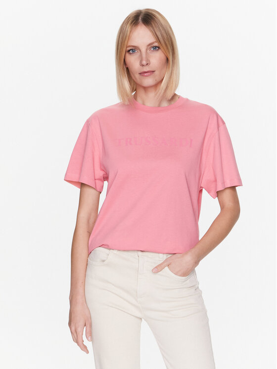 Trussardi T-krekls 56T00565 Rozā Regular Fit