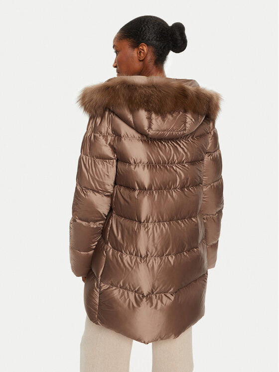 Hetregó Hetregó Пухено яке Hanna 8N602F Бежов Regular Fit