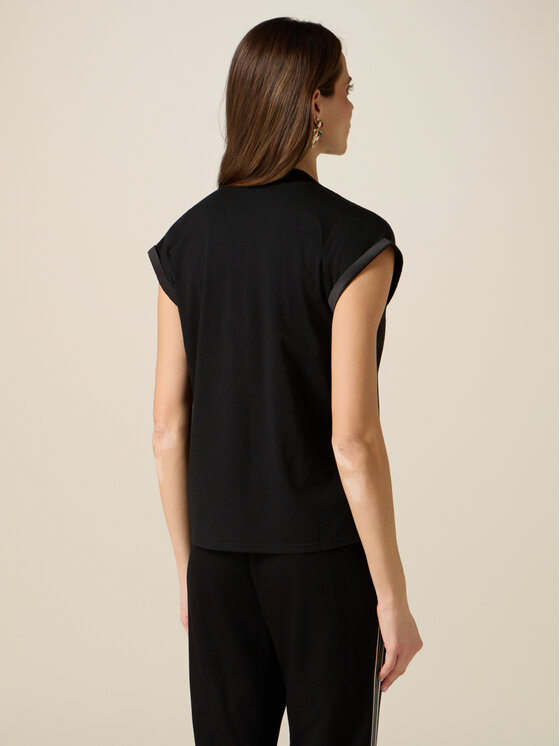 Oltre Oltre Blusa G268J204323N033 Nero Regular Fit