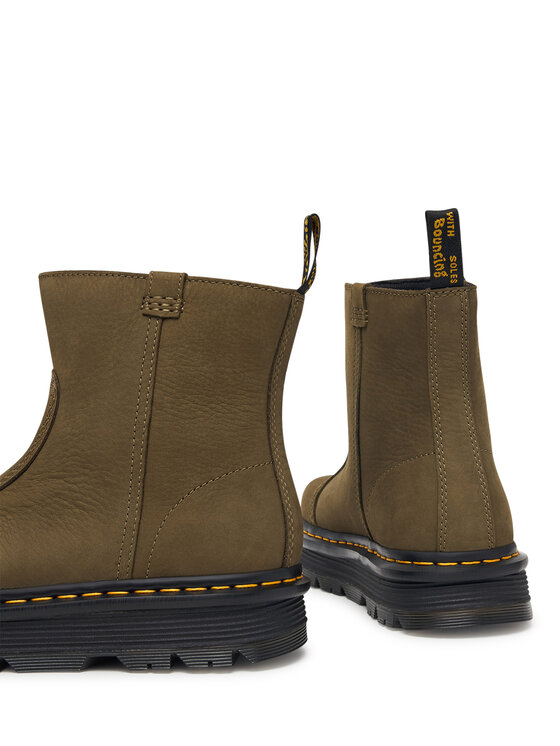 Dr. Martens Dr. Martens Polokozačky ZEBZAG Rigger Olive Wyoming DM42022300 Zelená