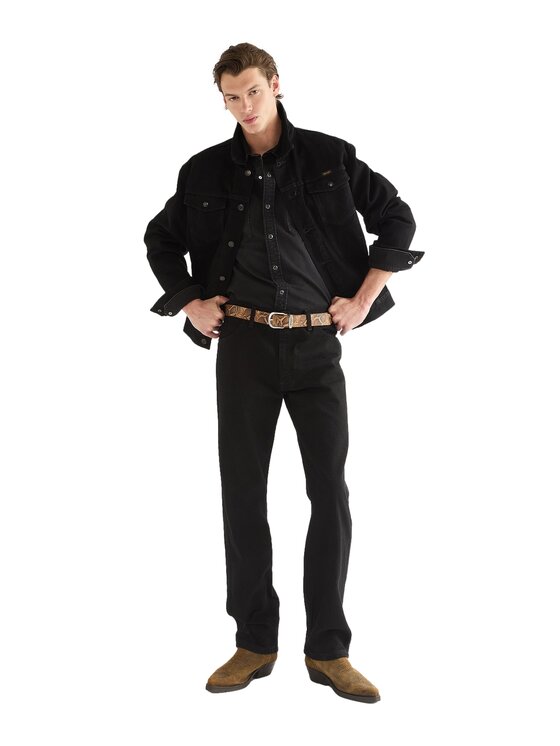 Wrangler Wrangler Kurtka jeansowa 112387057 Czarny Regular Fit