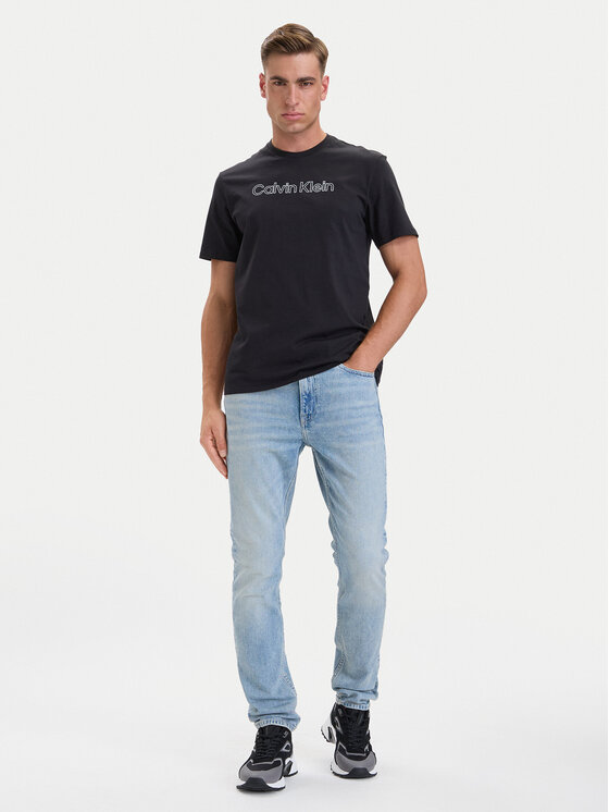 Calvin Klein Calvin Klein Marškinėliai 30s Logo Graphic LV04LH800G Juoda Regular Fit