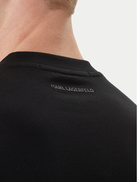 KARL LAGERFELD KARL LAGERFELD Tricou 755036 562221 Negru Loose Fit