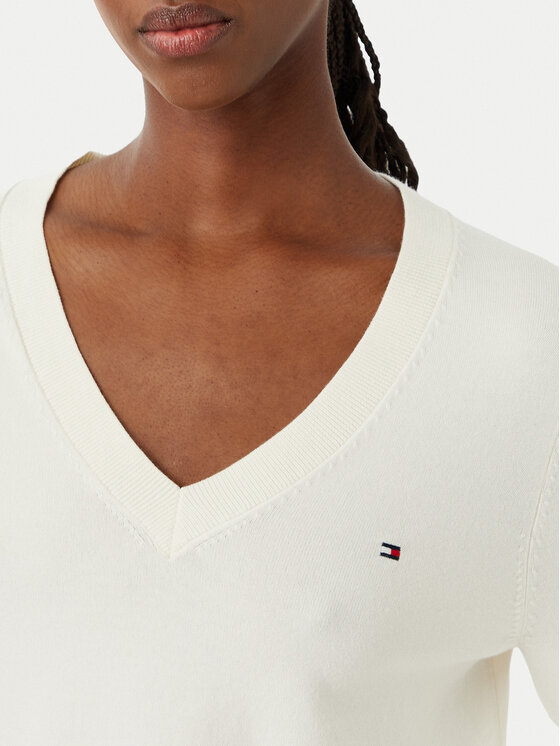 Tommy Hilfiger Tommy Hilfiger Pullover WW0WW40098 Creme Regular Fit
