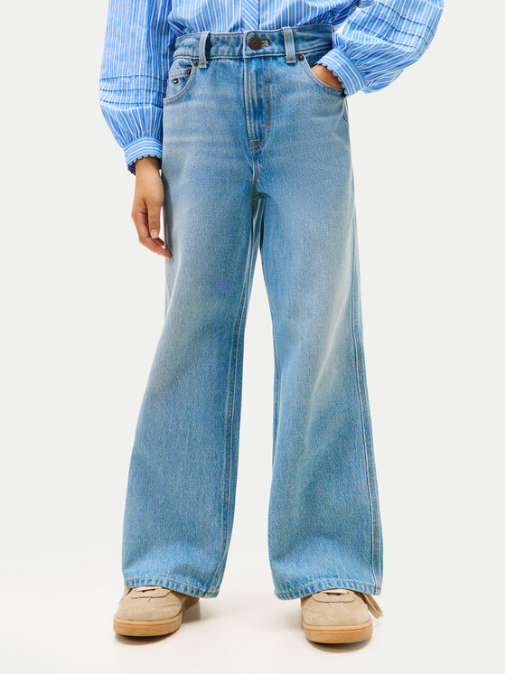 Tommy Hilfiger Blugi KG0KG08963 Albastru Wide Leg