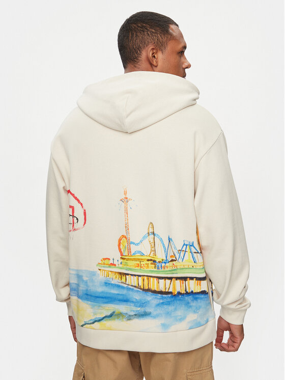 Puma Puma Majica dugih rukava Showtime 624735 Écru Relaxed Fit
