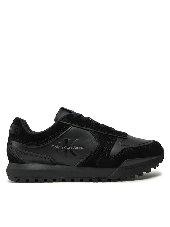 Calvin Klein Jeans Snīkeri Toothy Runner Irregular Lines YM0YM00624 Melns