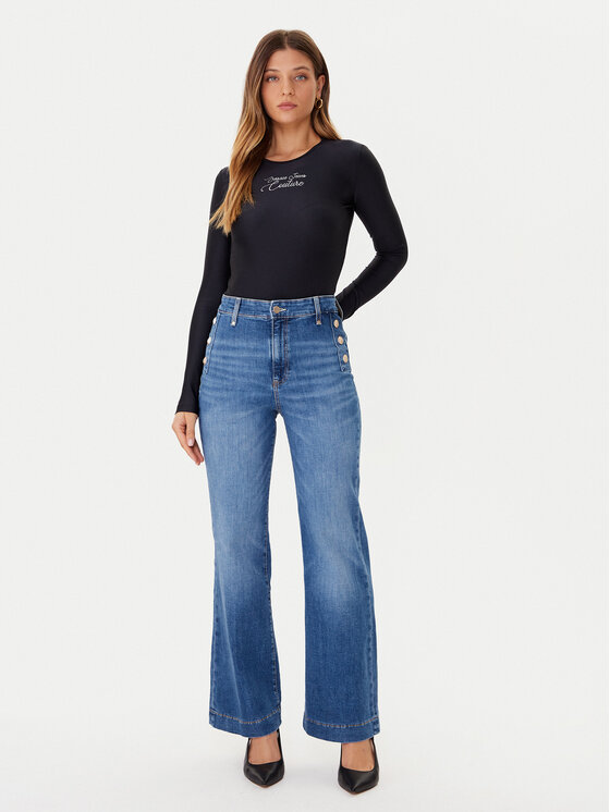 Guess Guess Дънки W5GA0P D5Q01 Син Wide Leg