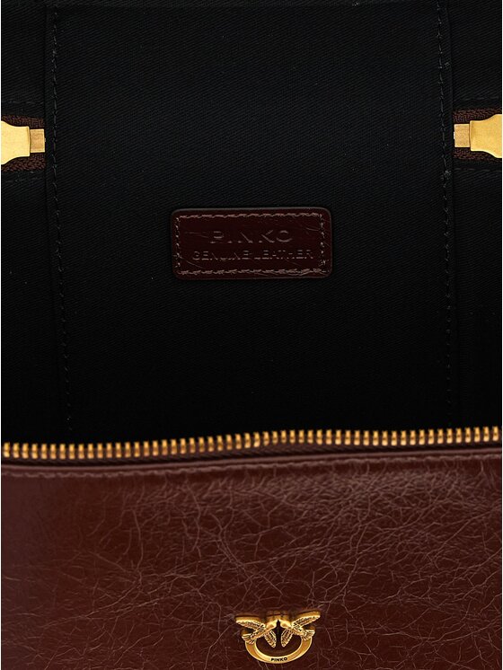 PINKO PINKO Torebka Brown Calfskin Hand Brązowy
