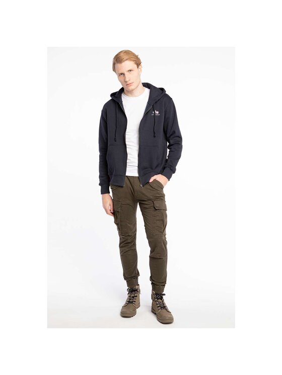 Alpha Industries Alpha Industries Bluza Basic Zip Hoody SL Czarny Classic Fit