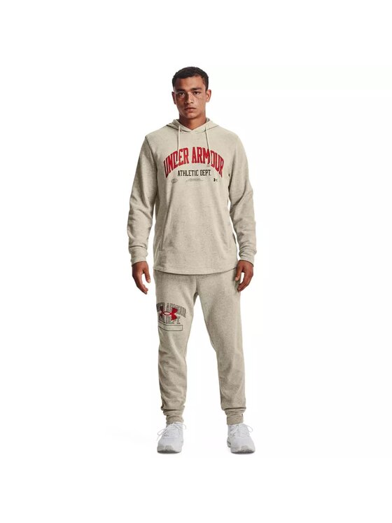 Under Armour Under Armour Bluza UA Rival Try Athlc Dept HD Beżowy Loose Fit