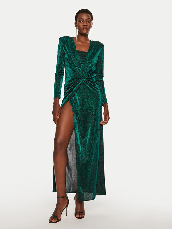 Simona Corsellini Rochie de seară A24CEAB045 Verde Slim Fit