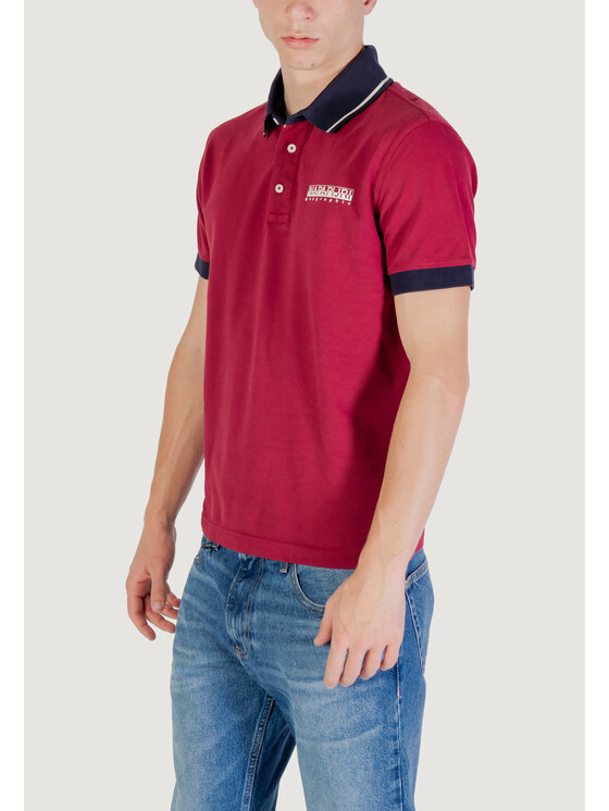 Napapijri Napapijri Polo E- ZERI Μπορντό Casual Fit