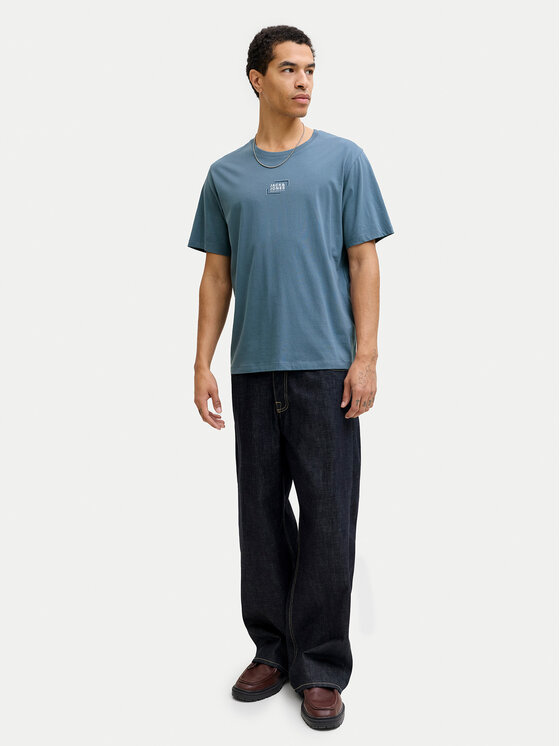 Jack & Jones Jack & Jones T-Shirt Corp Graphic 12268415 Niebieski Regular Fit