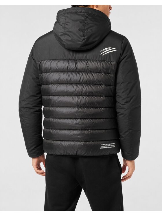Plein Sport Plein Sport Vatovaná bunda 24017 Černá Regular Fit