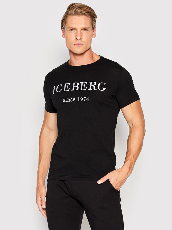 Iceberg Iceberg Tricou 22II1P0F0146301 Negru Regular Fit