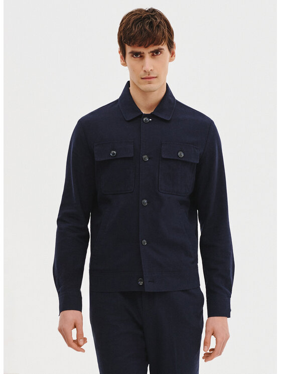 Pako Lorente Pako Lorente Kurtka przejściowa P25SF-5X-002 Granatowy Classic Fit