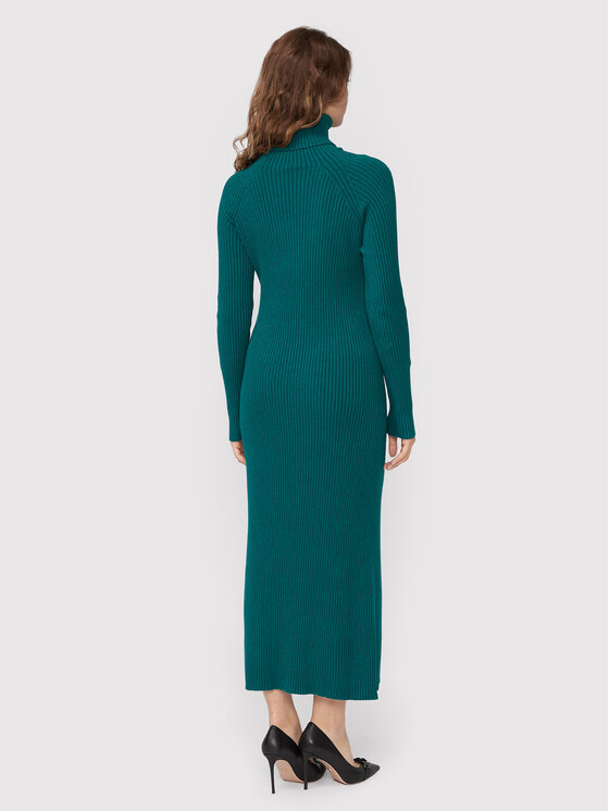 Vestito di maglia 3M7636 Verde Slim Fit