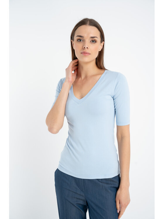 CLICK CLICK T-Shirt 72-021 Modrá Close Fit