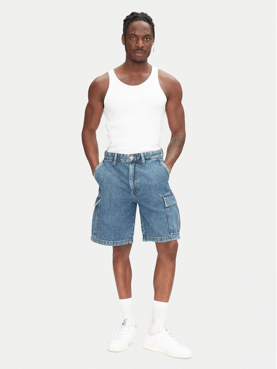 Jack & Jones Jack & Jones Džínové šortky Bill 12272557 Modrá Relaxed Fit