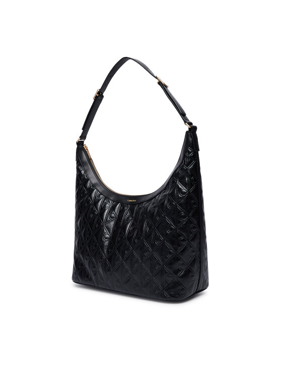 Calvin Klein Calvin Klein Borsetta Emblem Aop Debossed Medium Shbag LV04F3875G Nero