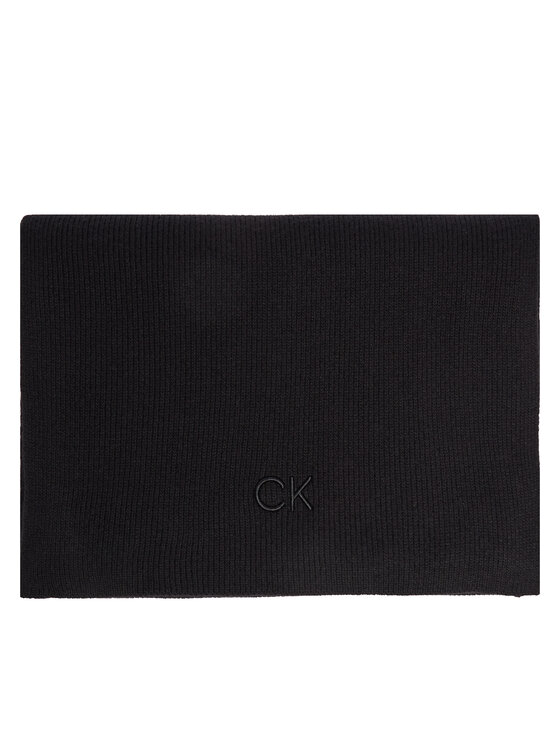 Calvin Klein Calvin Klein Зимен шал Embroidery Fine K60K612601 Черен