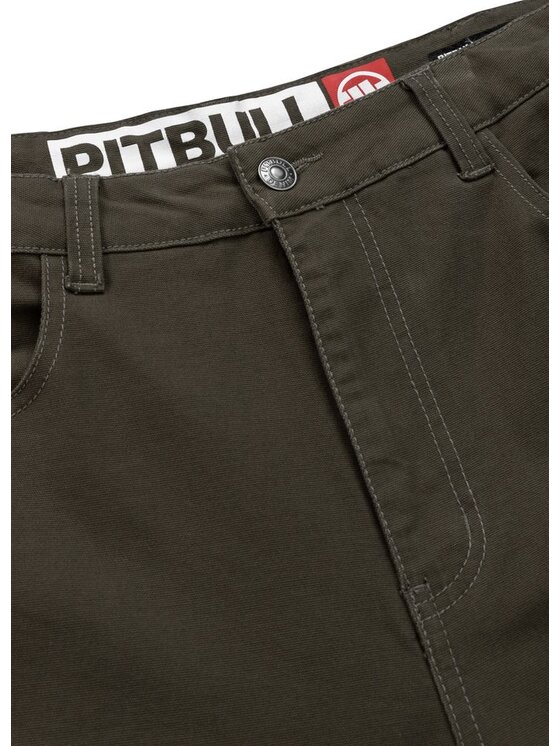 PITBULL PITBULL Spodnie materiałowe Dogwood Zielony Regular Fit