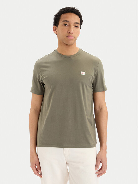 Calvin Klein Jeans Tricou LV04RC272G Verde închis Regular Fit