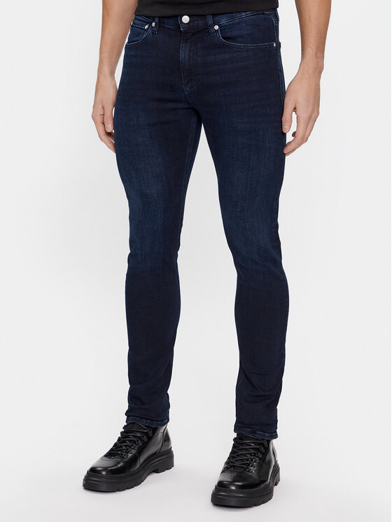 Calvin Klein Jeans Džinsi J30J323695 Tumši zils Skinny Fit