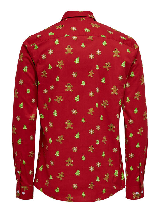 Only & Sons Only & Sons Košulja 22027330 Crvena Regular Fit