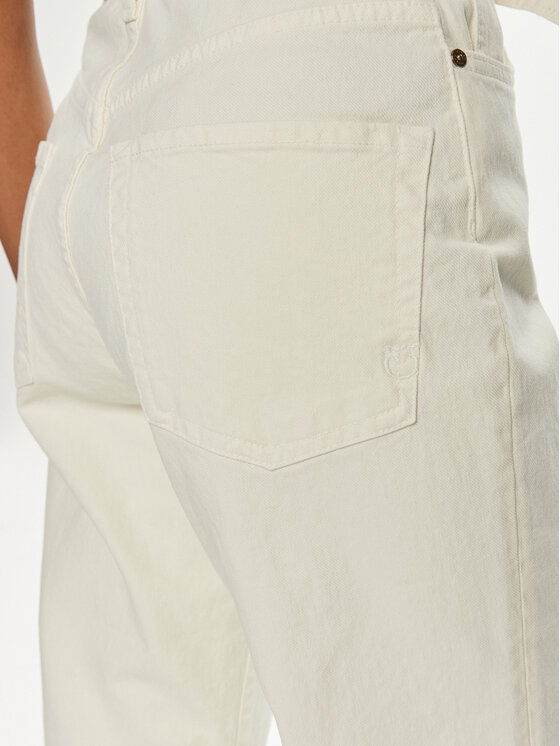 PINKO Pinko Jeansy Felix 101735 A0FL Écru Flare Fit