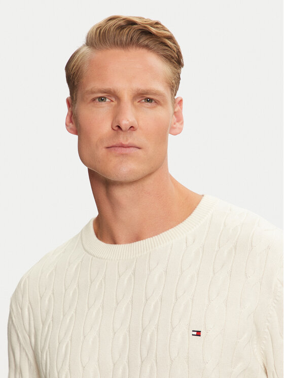 Tommy Hilfiger Tommy Hilfiger Džemper MW0MW33132 Bijela Regular Fit