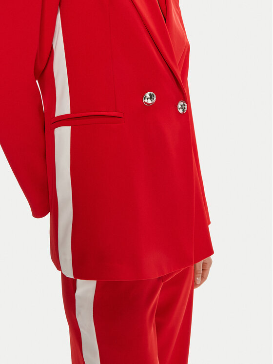 Maryley Maryley Marynarka 24EB212/04FI Czerwony Regular Fit