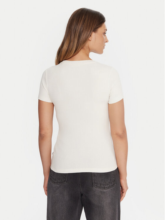 Guess Jeans Guess Jeans Tricou W5BP45 KA0H1 Bej Slim Fit