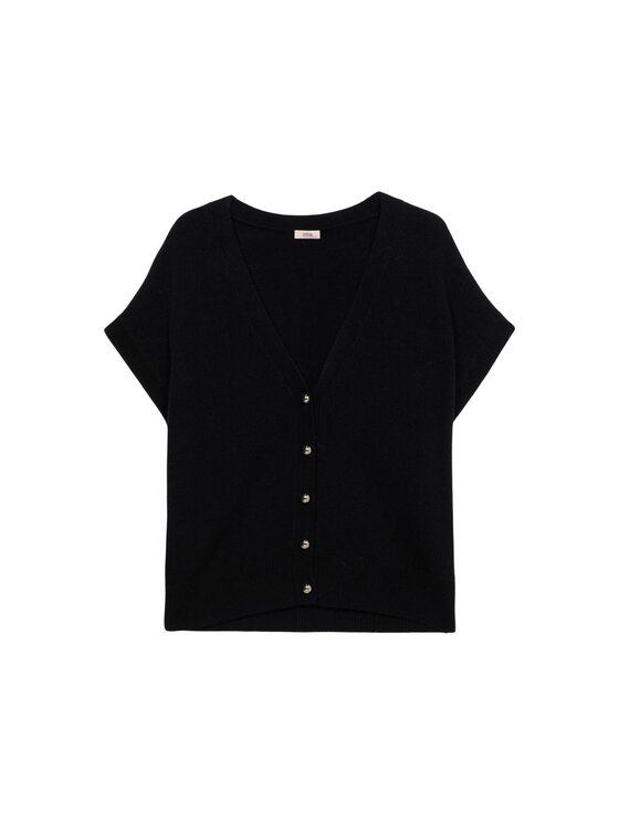 Oltre Oltre Cardigan M510E001887N033 Nero Baggy Fit