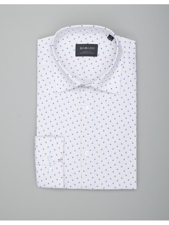 Borgio Borgio Koszula calimera Biały Classic Fit