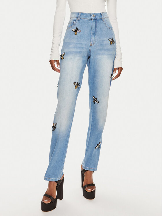 Munthe Jeans Occasion 242140124207 Blu Loose Fit, taglia : 36