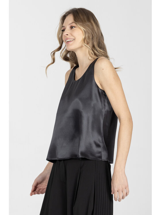 Deni Cler Milano Deni Cler Milano Top W-DC-0019-F2-A9-90-1 Czarny Regular Fit
