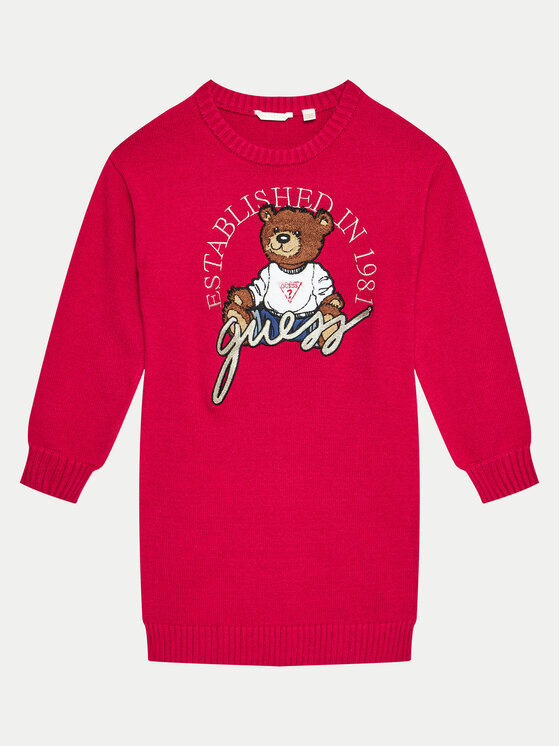 Guess Guess Плетена рокля J4BK12 Z3GS0 Червен Comfort Fit