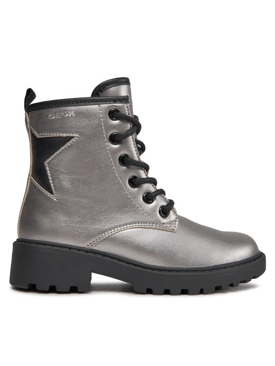 Geox Geox Schnürstiefeletten Jr Casey J9420G 000NF C1363 S Silberfarben